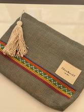 Load image into Gallery viewer, burlap clutch bag