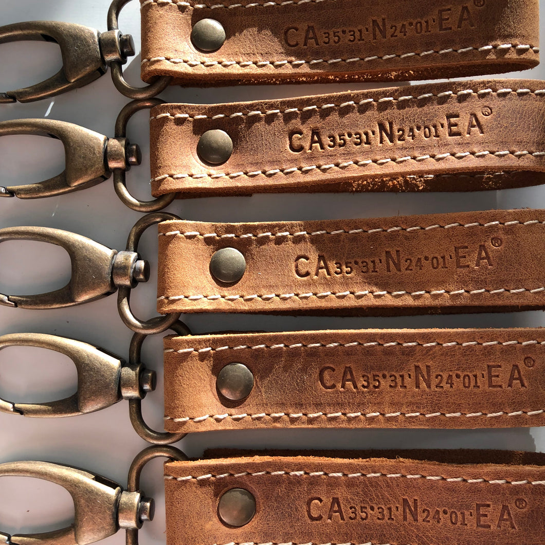 canea leather keychain